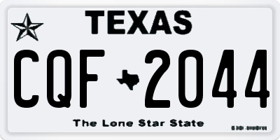 TX license plate CQF2044