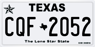 TX license plate CQF2052
