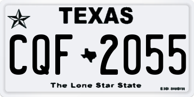 TX license plate CQF2055