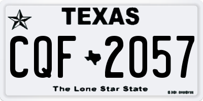 TX license plate CQF2057