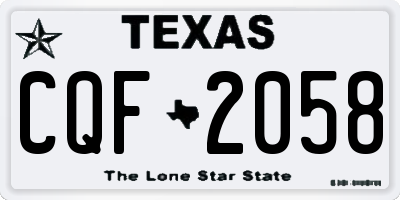 TX license plate CQF2058