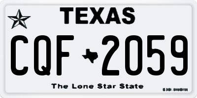 TX license plate CQF2059