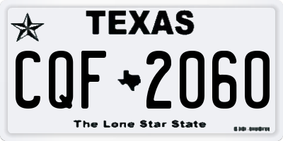TX license plate CQF2060