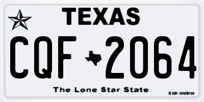 TX license plate CQF2064