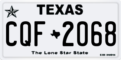 TX license plate CQF2068