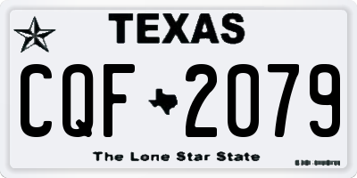 TX license plate CQF2079