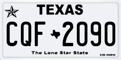 TX license plate CQF2090