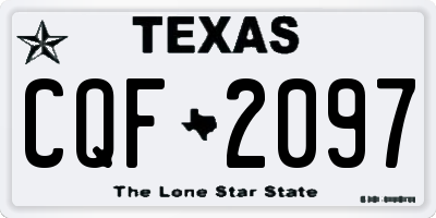 TX license plate CQF2097