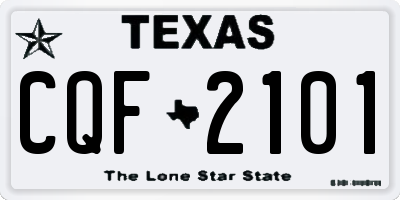 TX license plate CQF2101