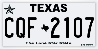 TX license plate CQF2107