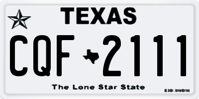 TX license plate CQF2111