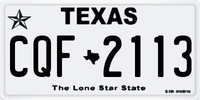 TX license plate CQF2113