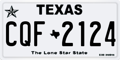 TX license plate CQF2124