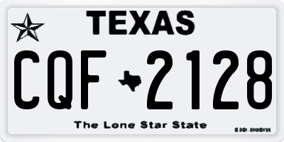TX license plate CQF2128
