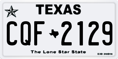 TX license plate CQF2129