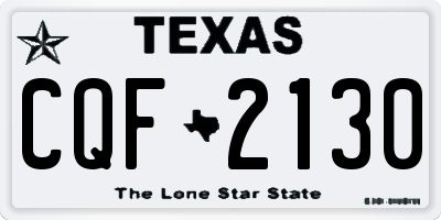 TX license plate CQF2130