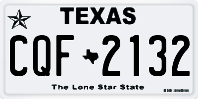 TX license plate CQF2132
