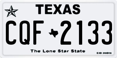 TX license plate CQF2133