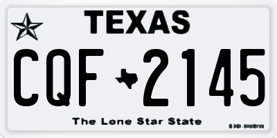 TX license plate CQF2145