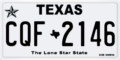 TX license plate CQF2146