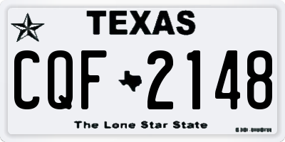 TX license plate CQF2148