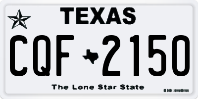 TX license plate CQF2150