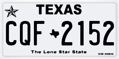 TX license plate CQF2152
