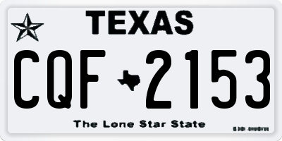TX license plate CQF2153