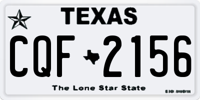 TX license plate CQF2156