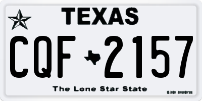 TX license plate CQF2157