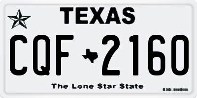 TX license plate CQF2160