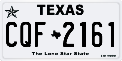 TX license plate CQF2161