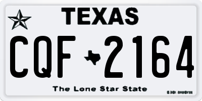 TX license plate CQF2164