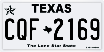 TX license plate CQF2169