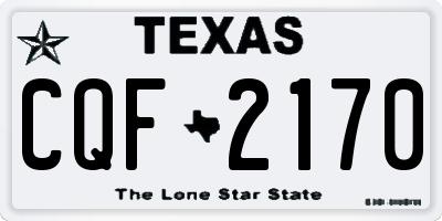 TX license plate CQF2170