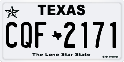 TX license plate CQF2171