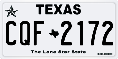 TX license plate CQF2172