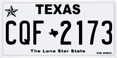 TX license plate CQF2173