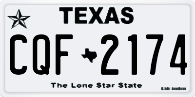 TX license plate CQF2174