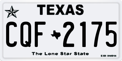 TX license plate CQF2175