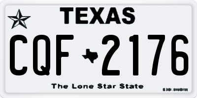 TX license plate CQF2176