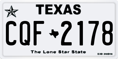 TX license plate CQF2178