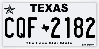 TX license plate CQF2182