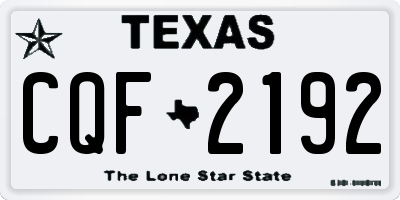 TX license plate CQF2192