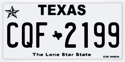 TX license plate CQF2199