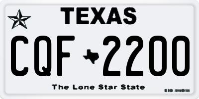 TX license plate CQF2200
