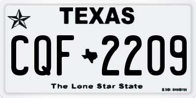TX license plate CQF2209