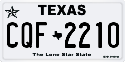 TX license plate CQF2210