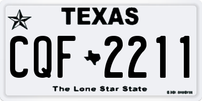 TX license plate CQF2211