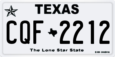 TX license plate CQF2212